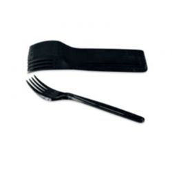 Fourchette en plastique noir