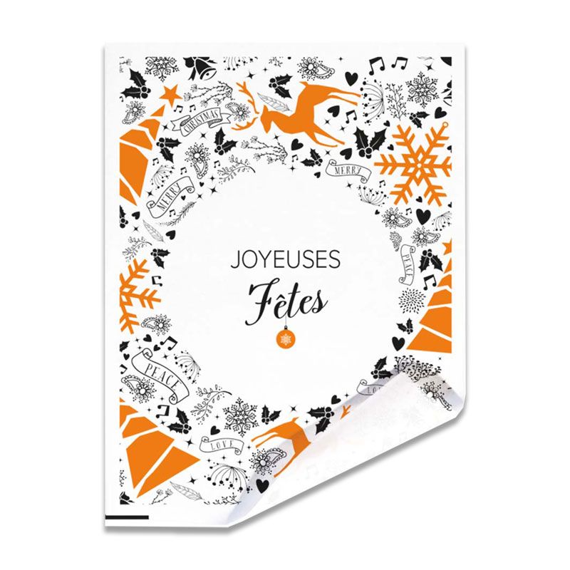 Papier alimentairethermolim motif Noël chic Papier alimentairethermolim motif Noël chic