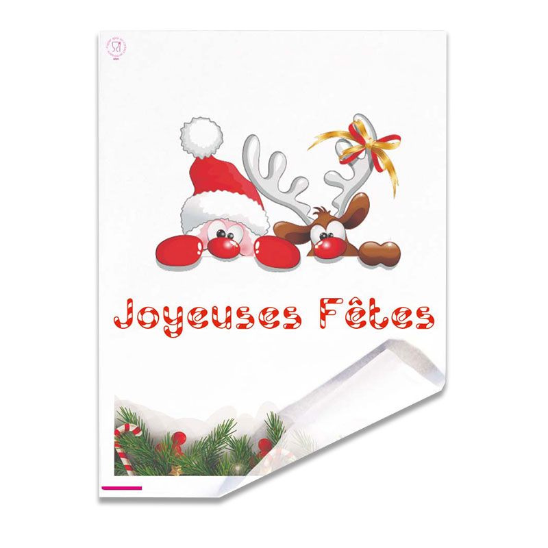 Papier alimentairethermolim motif Noël fun Papier alimentairethermolim motif Noël fun