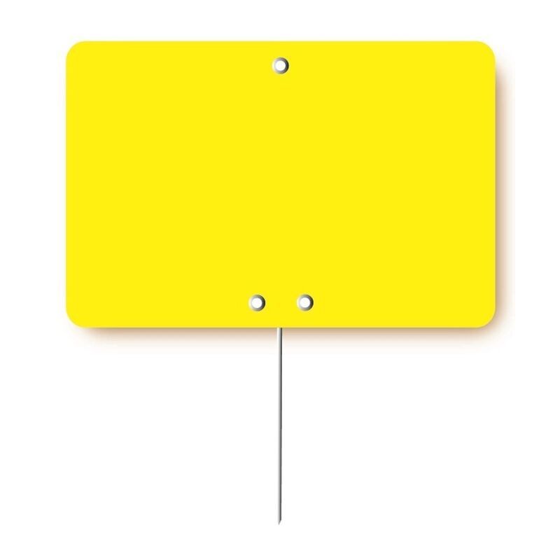 Étiquette prix boucherie rectangulaire jaune fluo