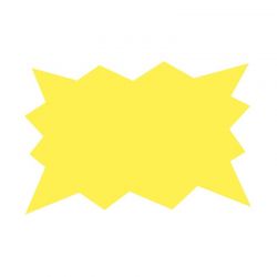 Étiquette promotion jaune fluo