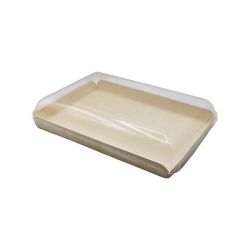Plateau présentation traiteur en bois 30x20 cm - Avec ou sans couvercle