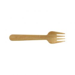 Mini fourchette bois dégustation 9,5 cm