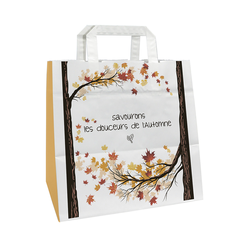 Sac papier motif automne