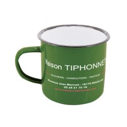 Tasse rétro personnalisable vert