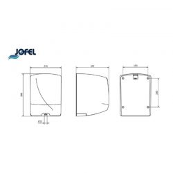 Dimensions distributeur papier enchevêtré | Proébo