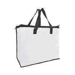 Sac isotherme blanc fermeture zip -36x20x30 cm