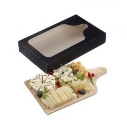 Boite traiteur carton avec fenêtre pour planche apéro 30x18x5 cm