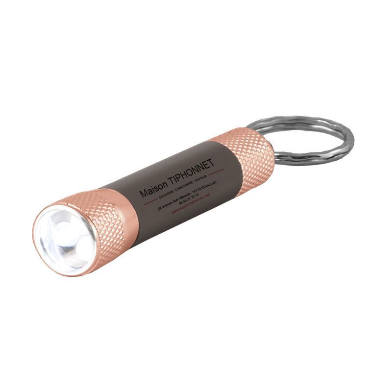 Porte clé lampe de poche personnalisé taupe | Proébo