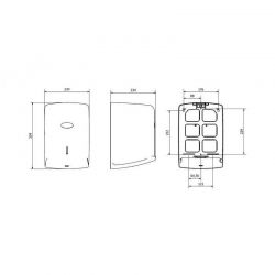 Dimensions distributeur bobine dévidage central | Proébo