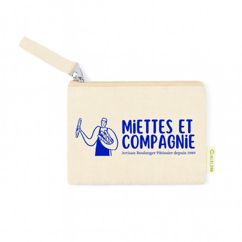 Porte-monnaie personnalisable en coton - naturel