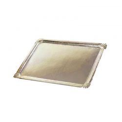 Plateau carton doré rectangulaire