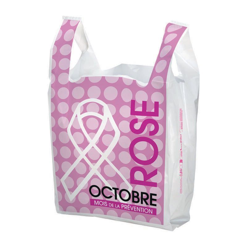 Sac fromager bretelle BD 50µ - Motif Octobre Rose