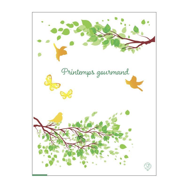 Papier fromager thermoscellable - Motif Printemps Papier fromager thermoscellable - Motif Printemps