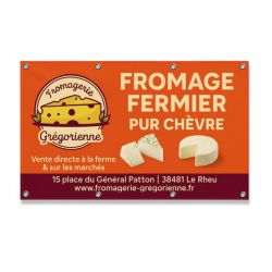 Banderole publicitaire résistante simple avec œillets tous les 50 cm - 510 g/m²