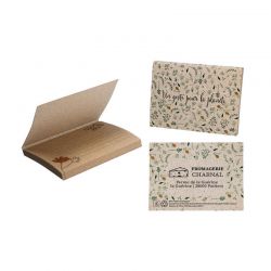 BLOC NOTE KRAFT NATUREL "NATURA FLORAL LIBERTY" PERSONNALISABLE | Proébo