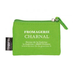 PORTE MONNAIE EN FEUTRINE VERT PERSONNALISABLE | Proébo