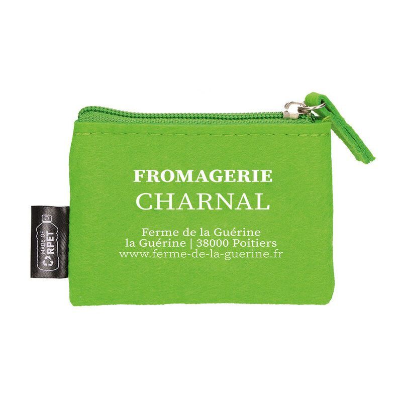 PORTE MONNAIE EN FEUTRINE VERT PERSONNALISABLE | Proébo PORTE MONNAIE EN FEUTRINE VERT PERSONNALISABLE | Proébo
