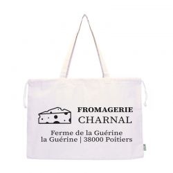 SAC COTON BAHIA PERSONNALISABLE pour fromagerie, charcuterie | Proébo