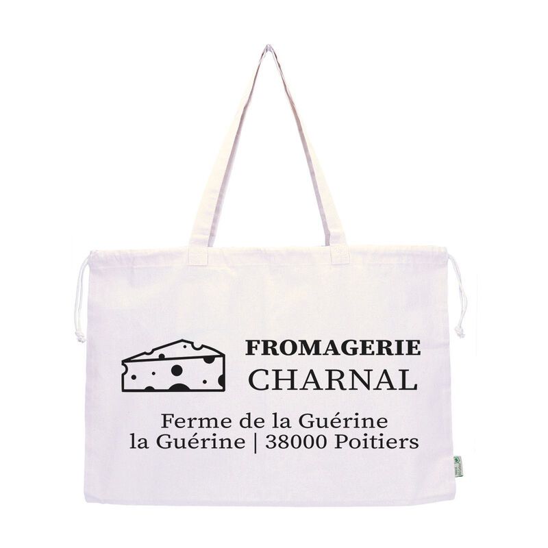 SAC COTON BAHIA PERSONNALISABLE pour fromagerie, charcuterie | Proébo