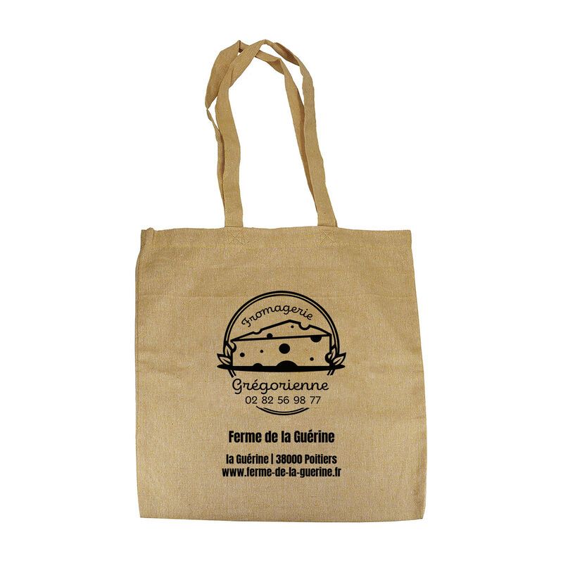 Tote bag coton recyclé - personnalisable JAUNE | Proébo