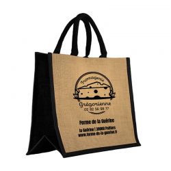 Sac jute rouge personnalisable - 270G/m² | Proébo
