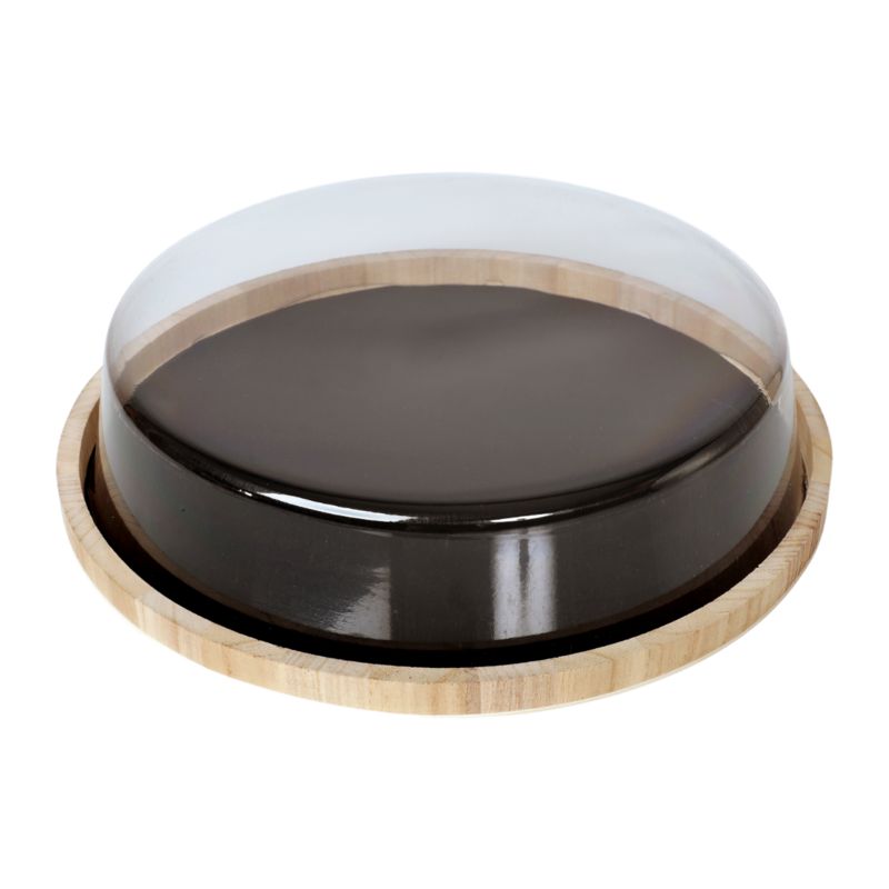 Couvercle transparent pour plateau bois rond Couvercle transparent pour plateau bois rond