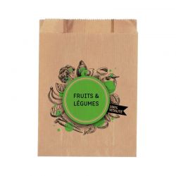 Sachet kraft brun vergé 40 g – 1 kg fruits et légumes - Rouge