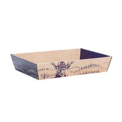 Corbeille en carton à garnir - motif cerf