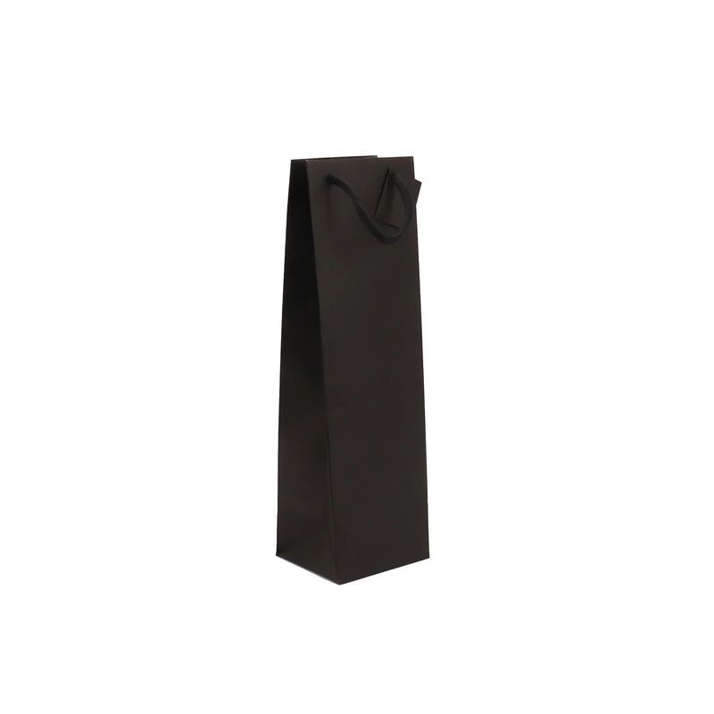 sac 1 magnum kraft noir poignées papier 13+11,4x44cm (10x10)