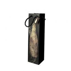 sac 1 bouteille petillant kraft brun poignées papier 10+9x38cm (10x10)