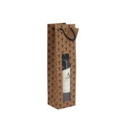 sac 1 bouteille ginko kraft brun poignées papier 10+9x38cm (10x20)