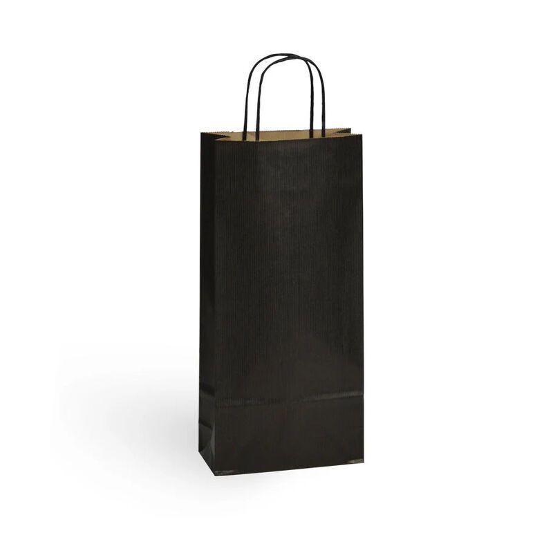 sac 2 bouteilles kraft brun vergé poignées torsadées 18+8x39cm (4x50) sac 2 bouteilles kraft brun vergé poignées torsadées 18+8x39cm (4x50)