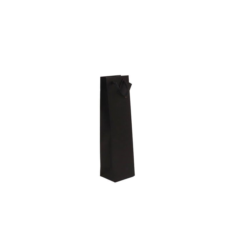 sac 1 bouteille kraft noir poignées papier 10+9x38cm (8x25) sac 1 bouteille kraft noir poignées papier 10+9x38cm (8x25)