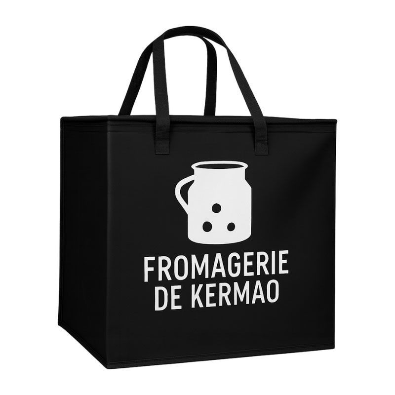 Sac isotherme personnalisable en polypropylène noir - 40+40x40 cm Sac isotherme personnalisable en polypropylène noir - 40+40x40 cm