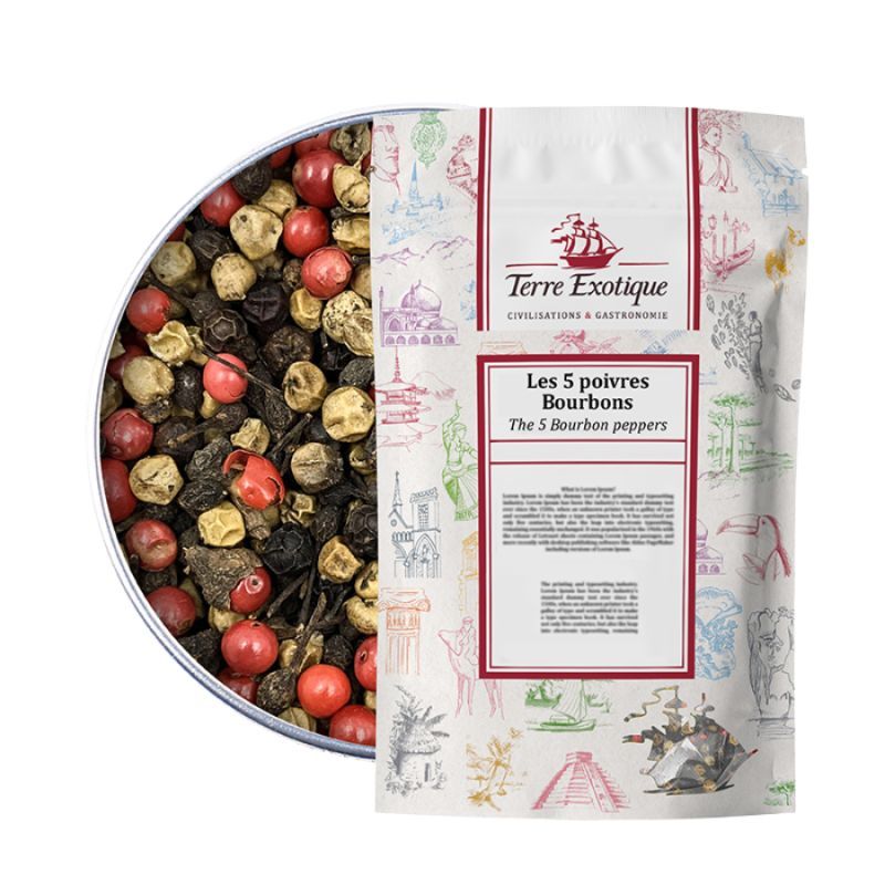 Les 5 poivres Bourbon - 500g Les 5 poivres Bourbon - 500g