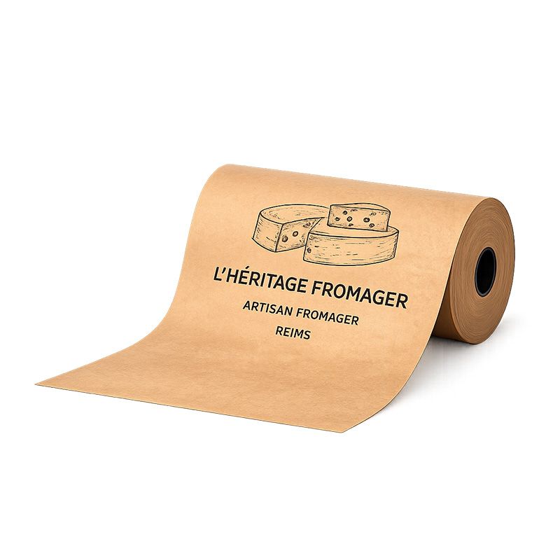 Bobine papier fromager brun personnalisable - PERFTOP Bobine papier fromager brun personnalisable - PERFTOP