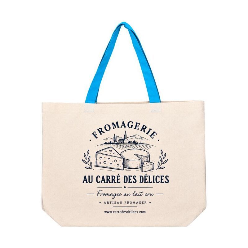 Sac coton shopping peps bleu