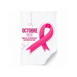 Papier enduit thermoscellable 60g - 35x50 cm - motif octobre rose
