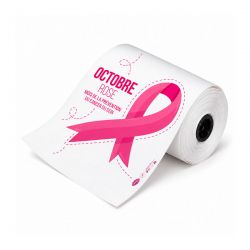 Bobine papier thermoscellable - motif octobre rose