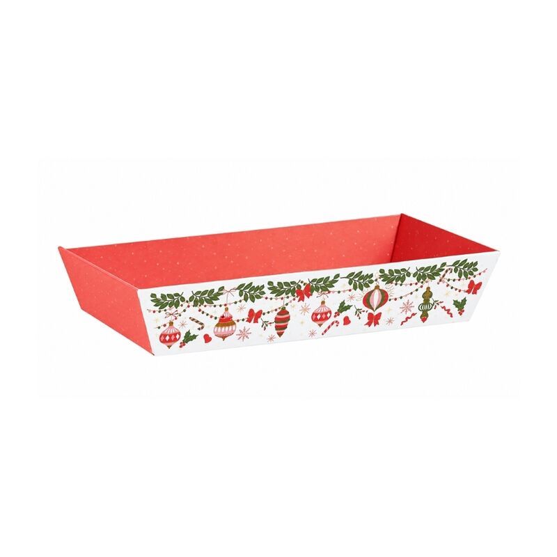 Corbeille en carton à garnir - motif Vivement Noel