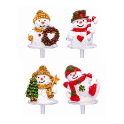 Décors fêtes bonhommes de neige hiver