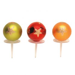 Décors fêtes boules de noël dorées