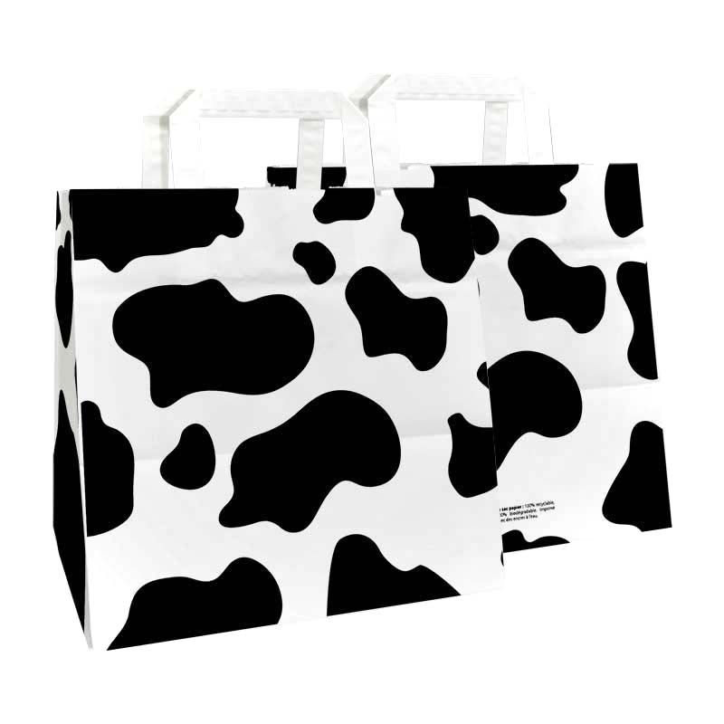 Sac kraft p.plates tâches de vache Sac kraft p.plates tâches de vache