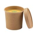 Pot à soupe avec couvercle carton brun