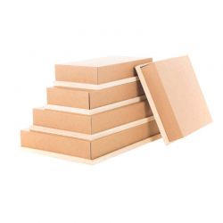 Couvercle carton pour plateau bois rectangle
