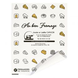 Papier thermoscellable fromagerie personnalisable - Motif FFF