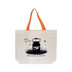 Sac cabas en coton - Tote bag fromager - 40x35x10 cm