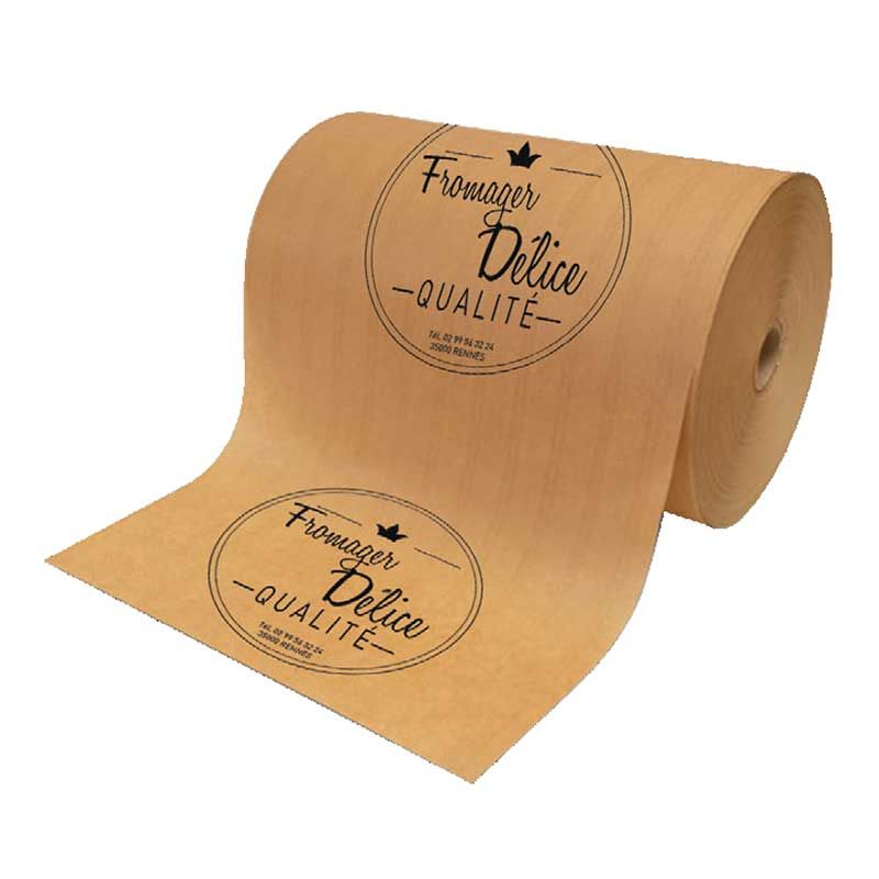 Bobine papier alimentaire kraft 40g personnalisable - 50 cm