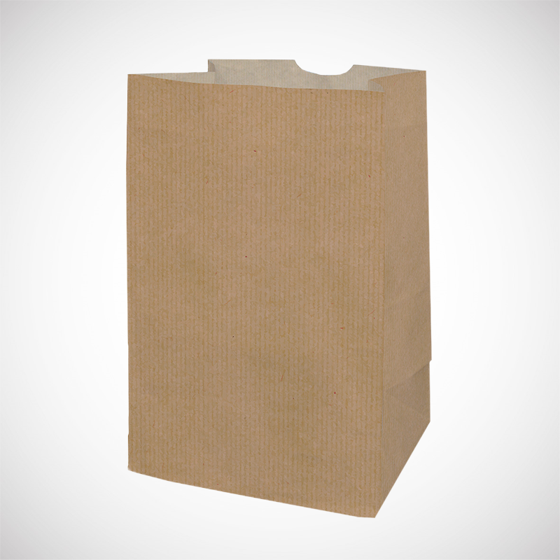 Sac papier sos kraft brun 65g 22+14x38 Sac papier sos kraft brun 65g 22+14x38